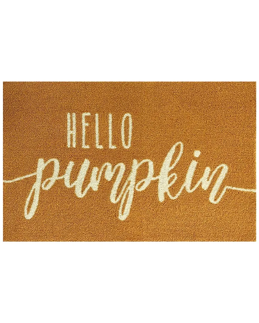 Hello Pumpkin 24x36in Doormat - Yellow, UV Polyester