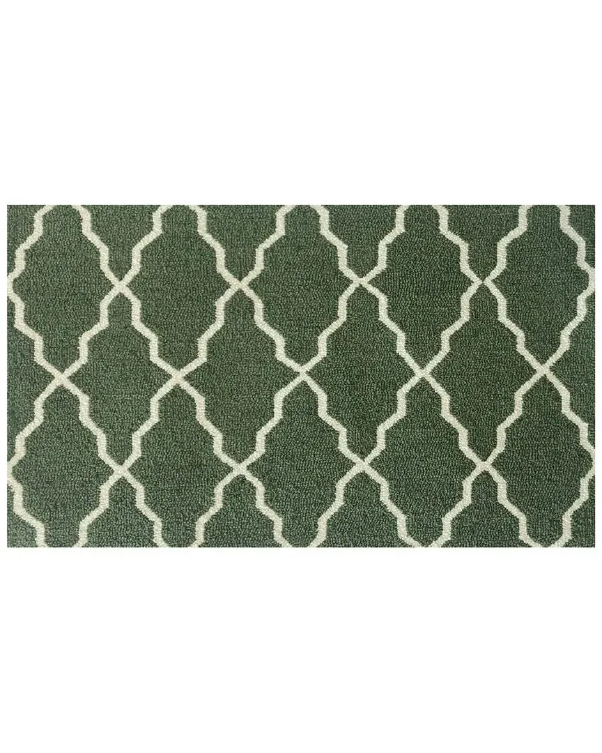 Lattice Indoor/Outdoor Doormat - Green, UV Polyester image