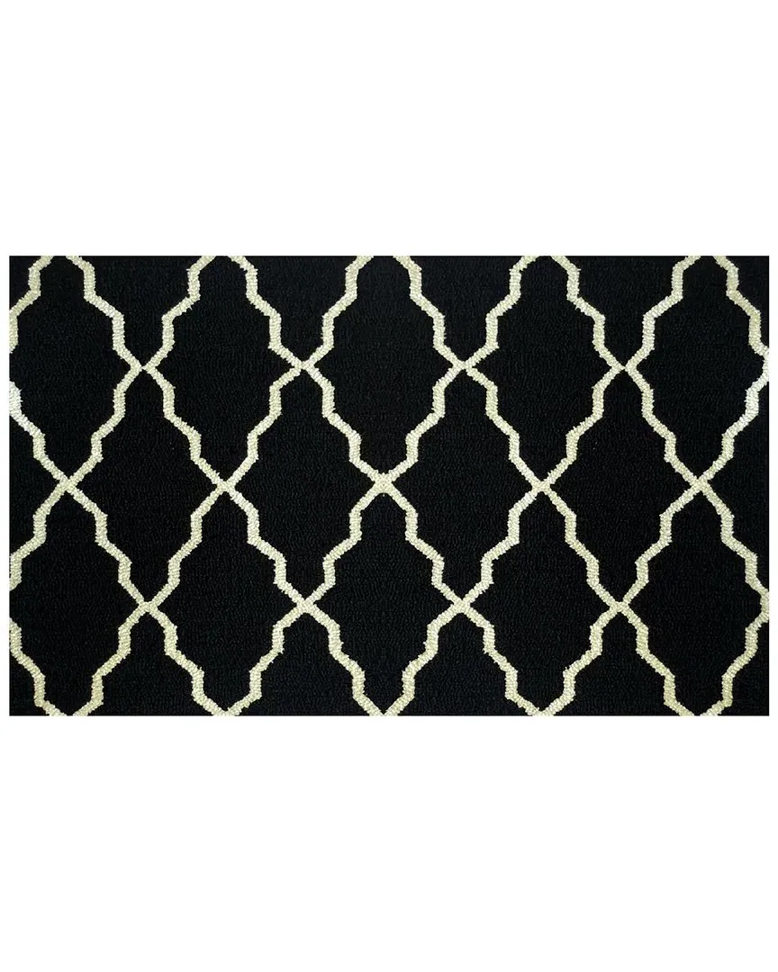 Link Lattice Indoor/Outdoor Doormat - Black, UV Polyester
