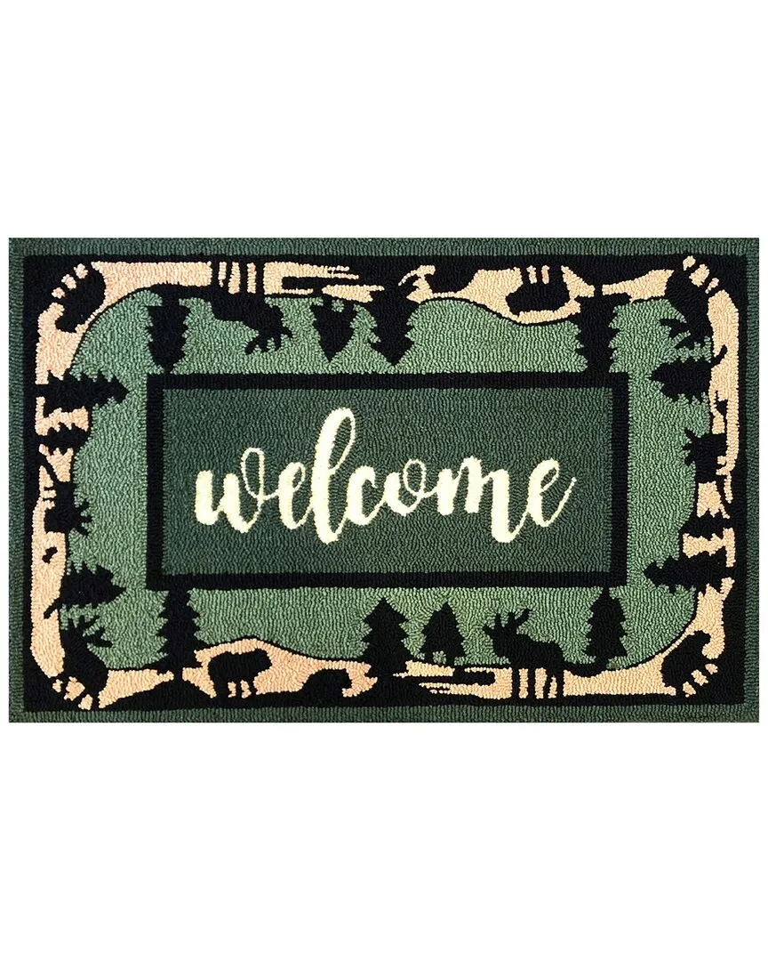 Wilderness Border Rug - Green, UV Polyester