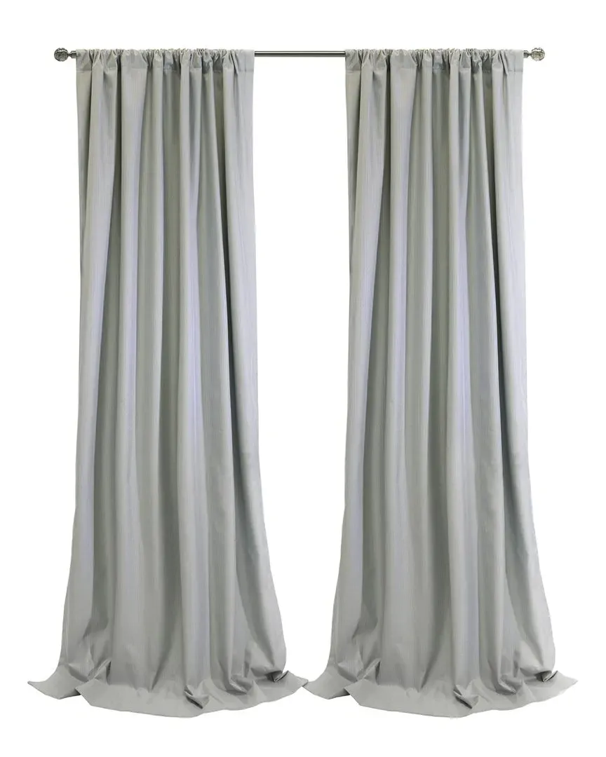 Brooklyn Blackout Dual Header Curtain Panel - Grey, Polyester image