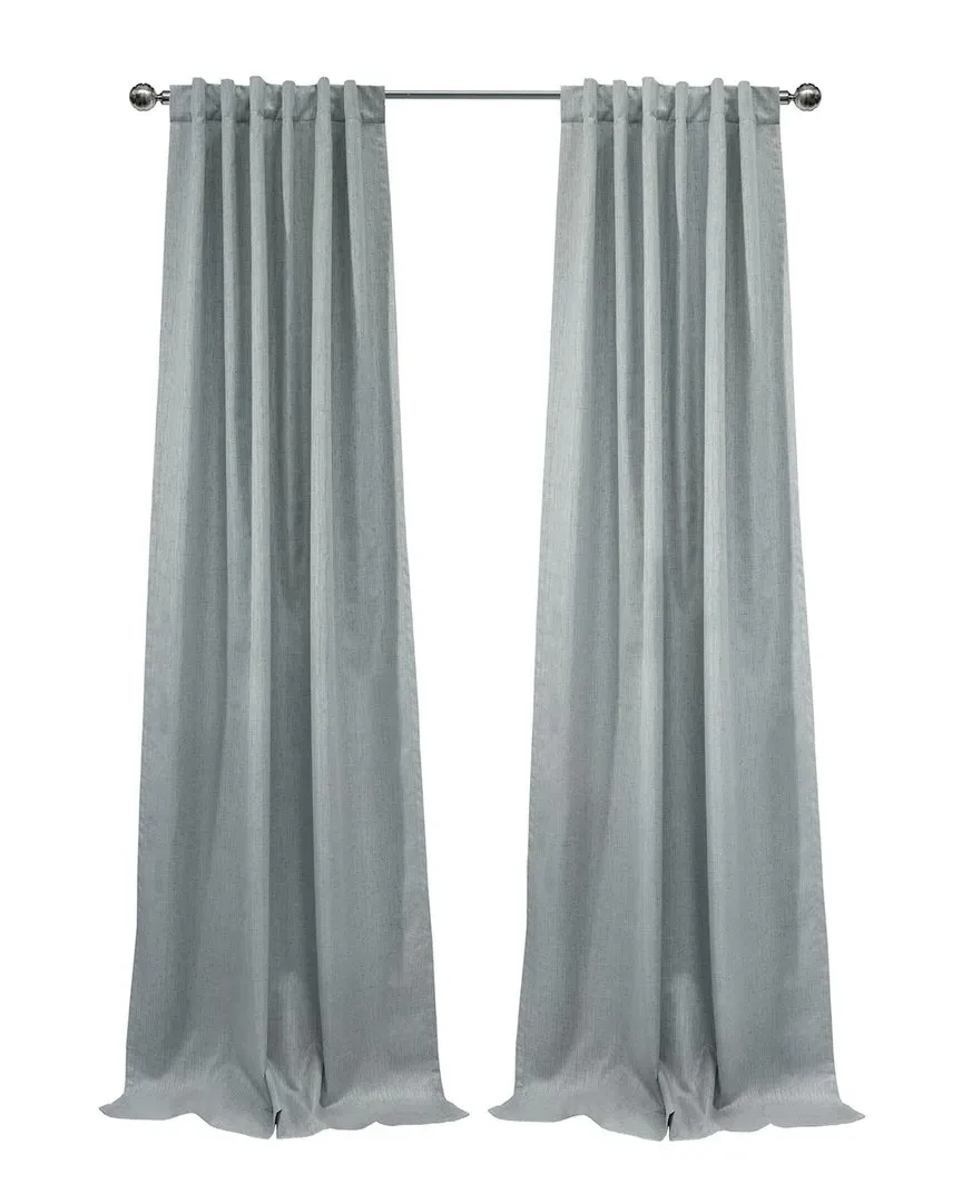 Denver Blackout Dual Header Curtain Panel - Silver, Polyester