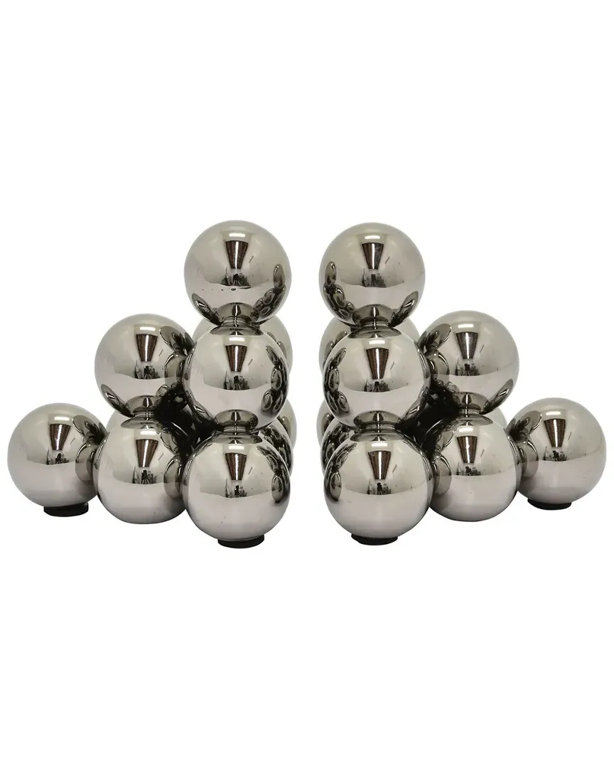 Set of 2 Ceramic Bookends - Silver image