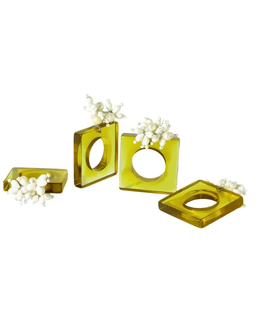 Acrylic Napkin Rings - Green image