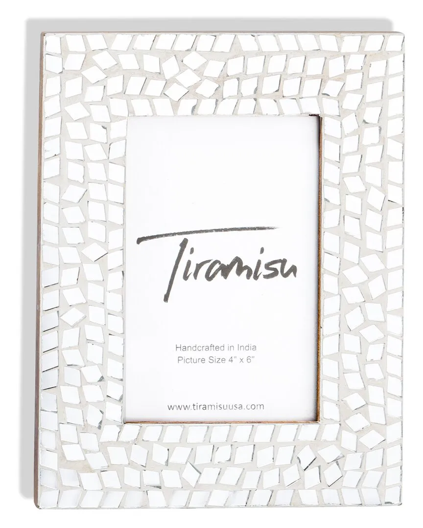 Arctic Whisper Mosaic Picture Frame - White image