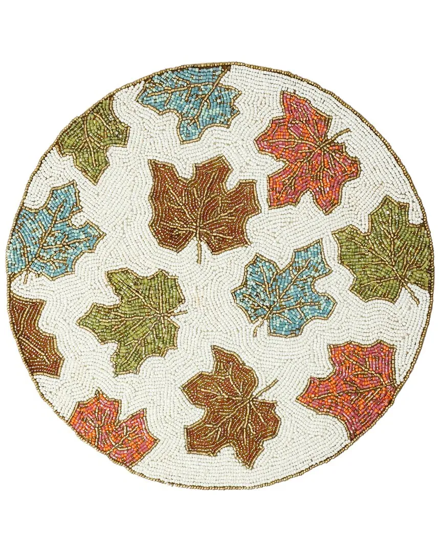 Autumn Leaf Beaded Placemat - Multicolor image