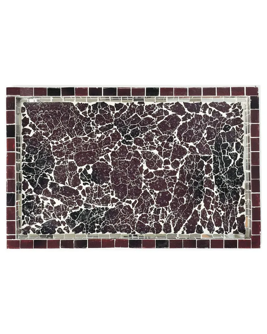 Decorative Accent Tray - Wine, Glass Mosaic
