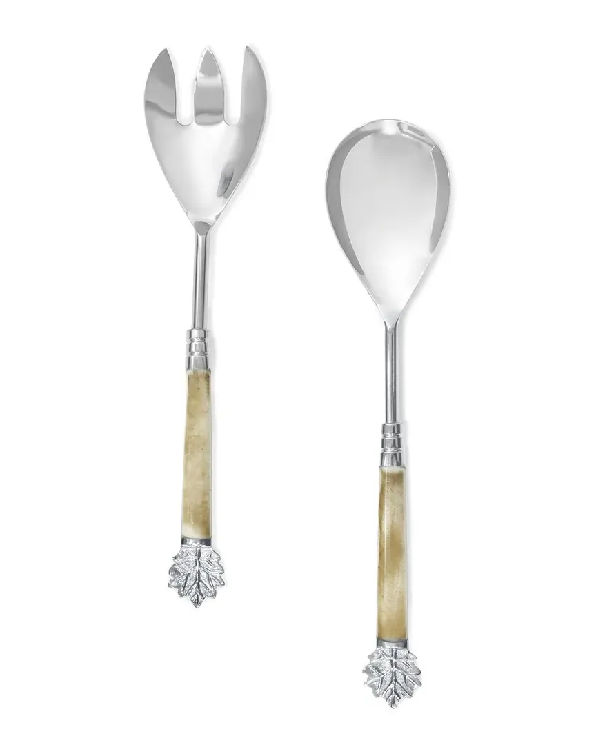 Desert Skies Salad Server Set - Brown, Stainless Steel