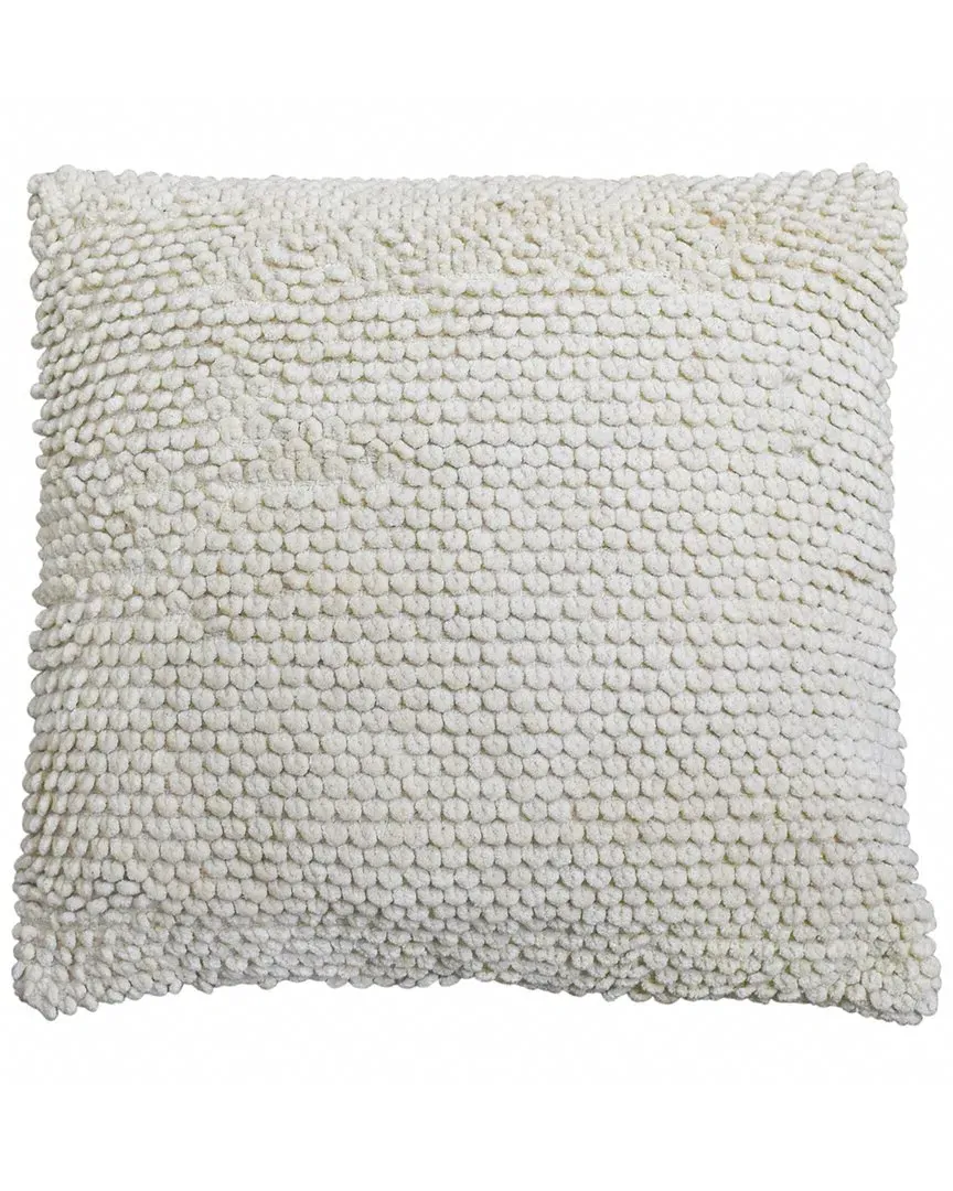 Handwoven Cotton Polyfilled Cushion - Cream