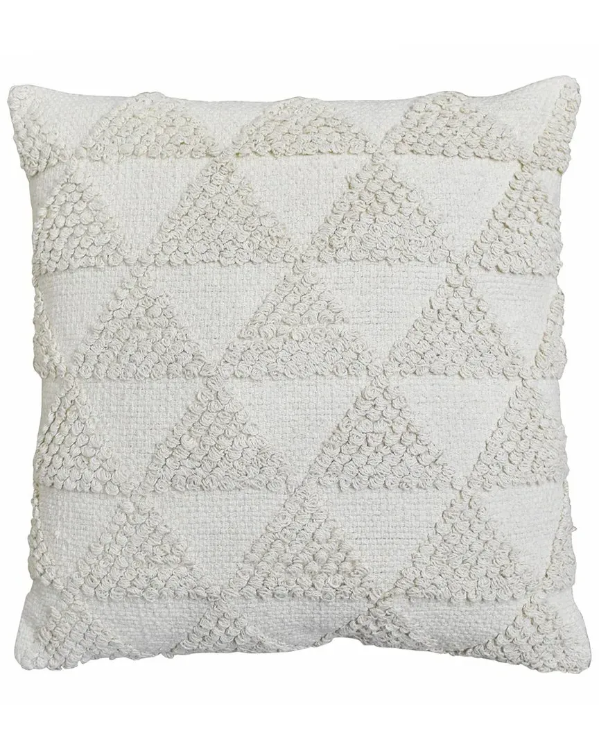 Handwoven Cotton Polyfilled Cushion - Cream