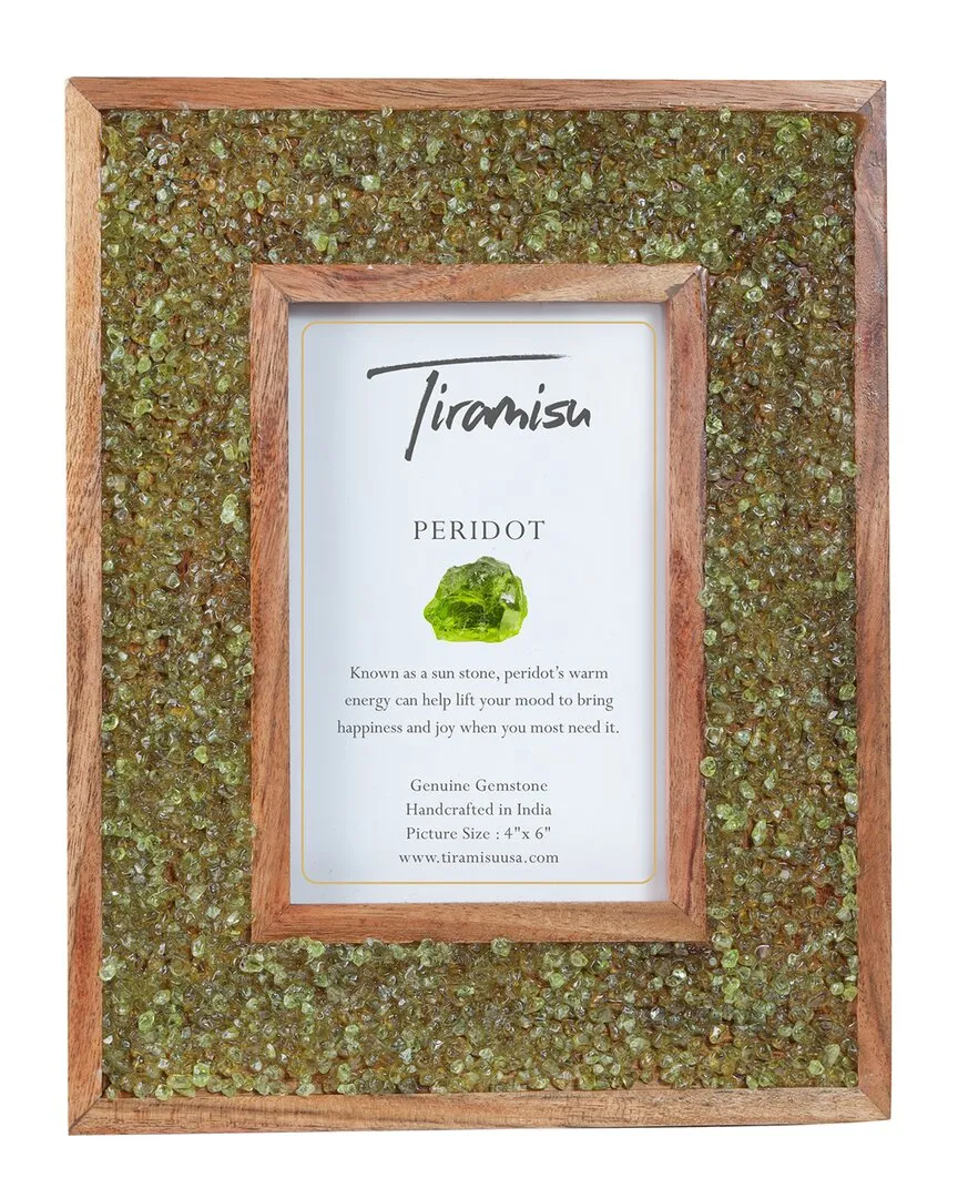 Limelight Peridot Picture Frame - Green, Acacia Wood image