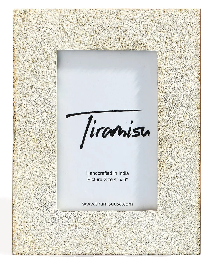 Luna Shimmer Picture Frame - White, MDF image