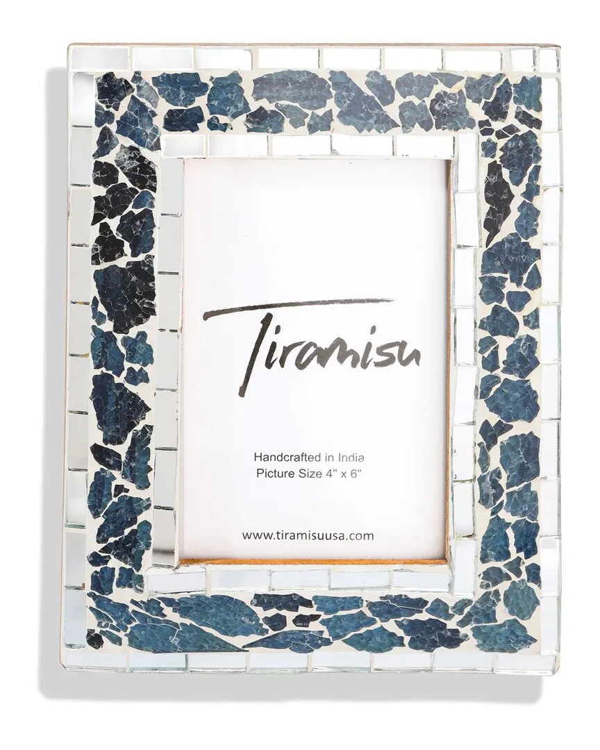 Midnight Tides Mosaic Picture Frame - Navy