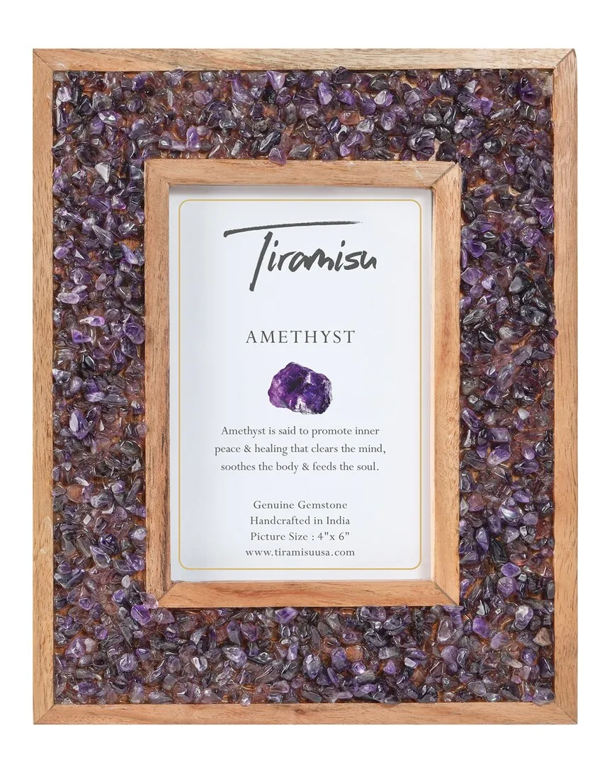 Purple Majesty Amethyst Picture Frame - Purple, Acacia Wood image