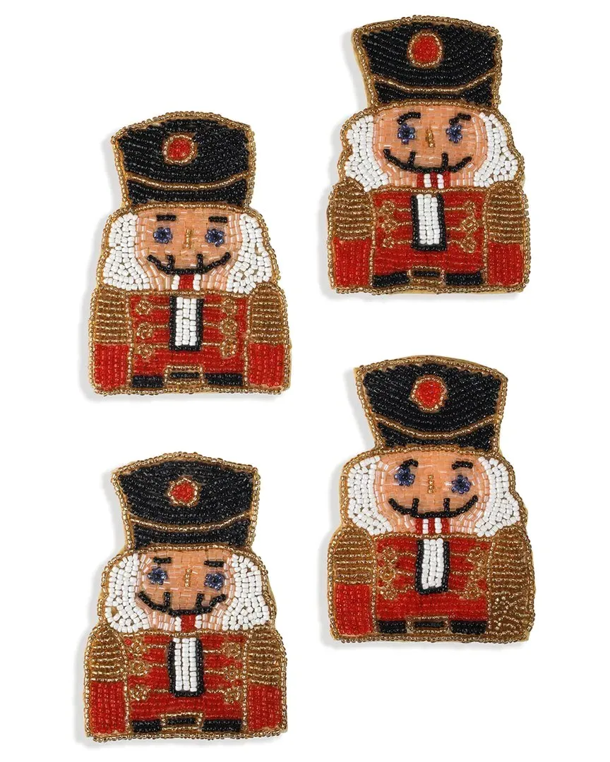 Set of 4 Nutcracker Beaded Coasters