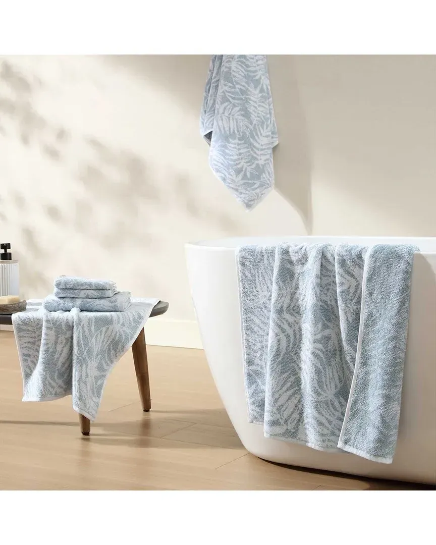 Art Of Palms 6pc Towel Set - Blue, Cotton image