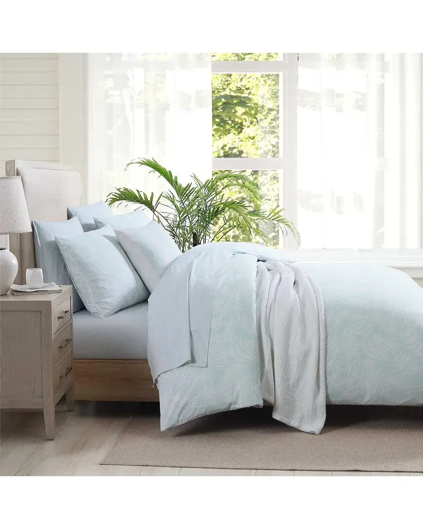 Art Of Palms Duvet Cover Set - Blue, Cotton image