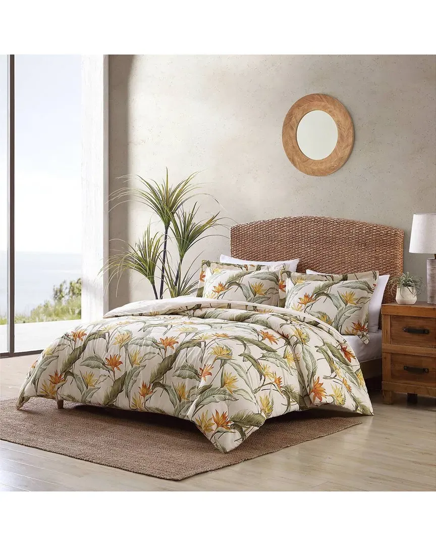 Birds Of Paradise Full/Queen Duvet Cover Set - Brown, Cotton