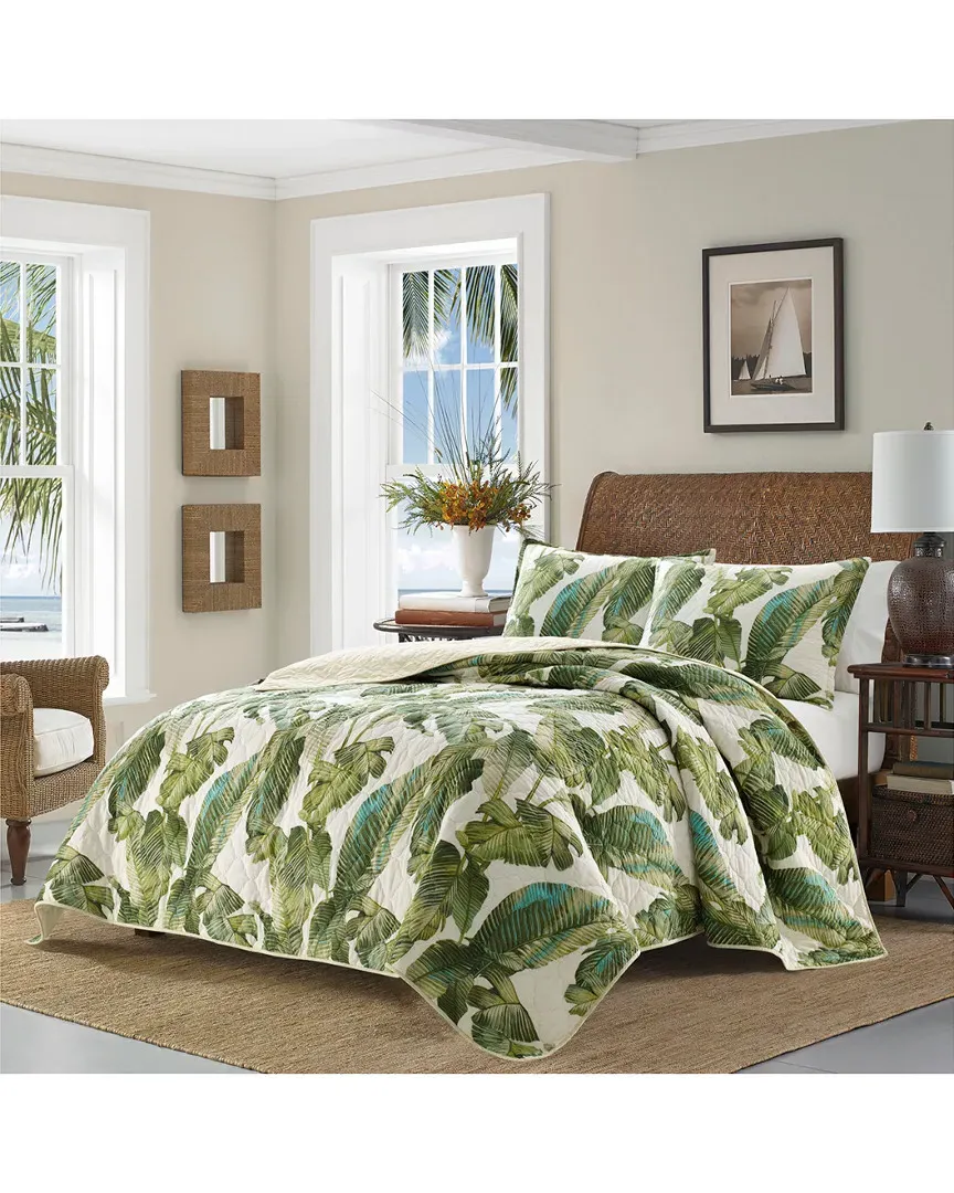 Fiesta Palms Quilt Set - Palm Green, Cotton image