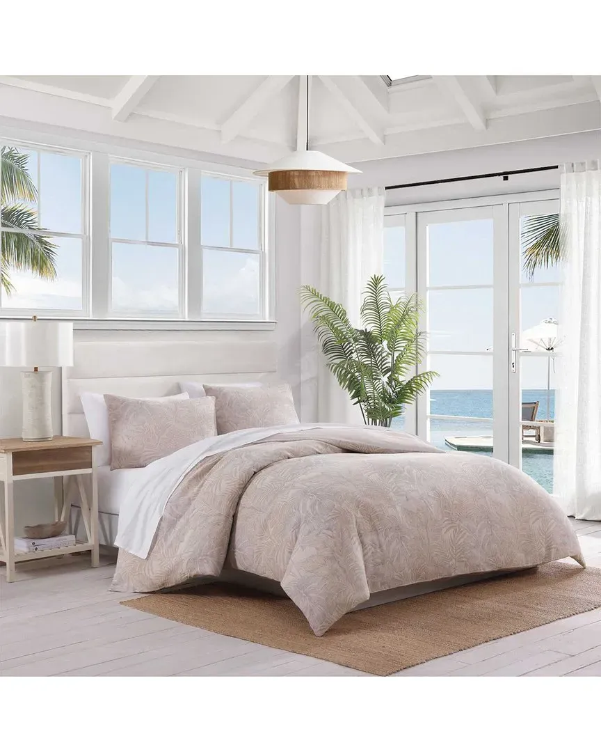 Jungle Palms Cotton Comforter Set - Beige image