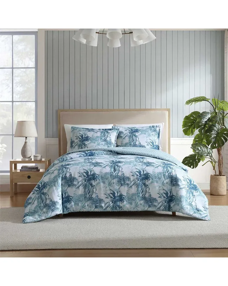 Legacy Palms Linen Blend Comforter Set - Bristol Blue image