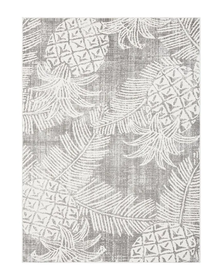 Malibu Pineapple Coastal Indoor/Outdoor Rug - Taupe