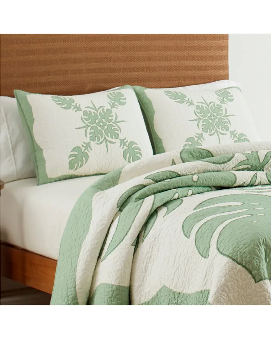 Molokai King Quilt - Mint, Cotton