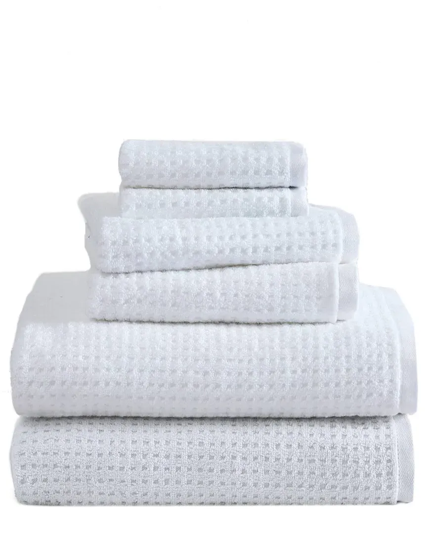 Northern Pacific 6PC Towel Set - White, Cotton