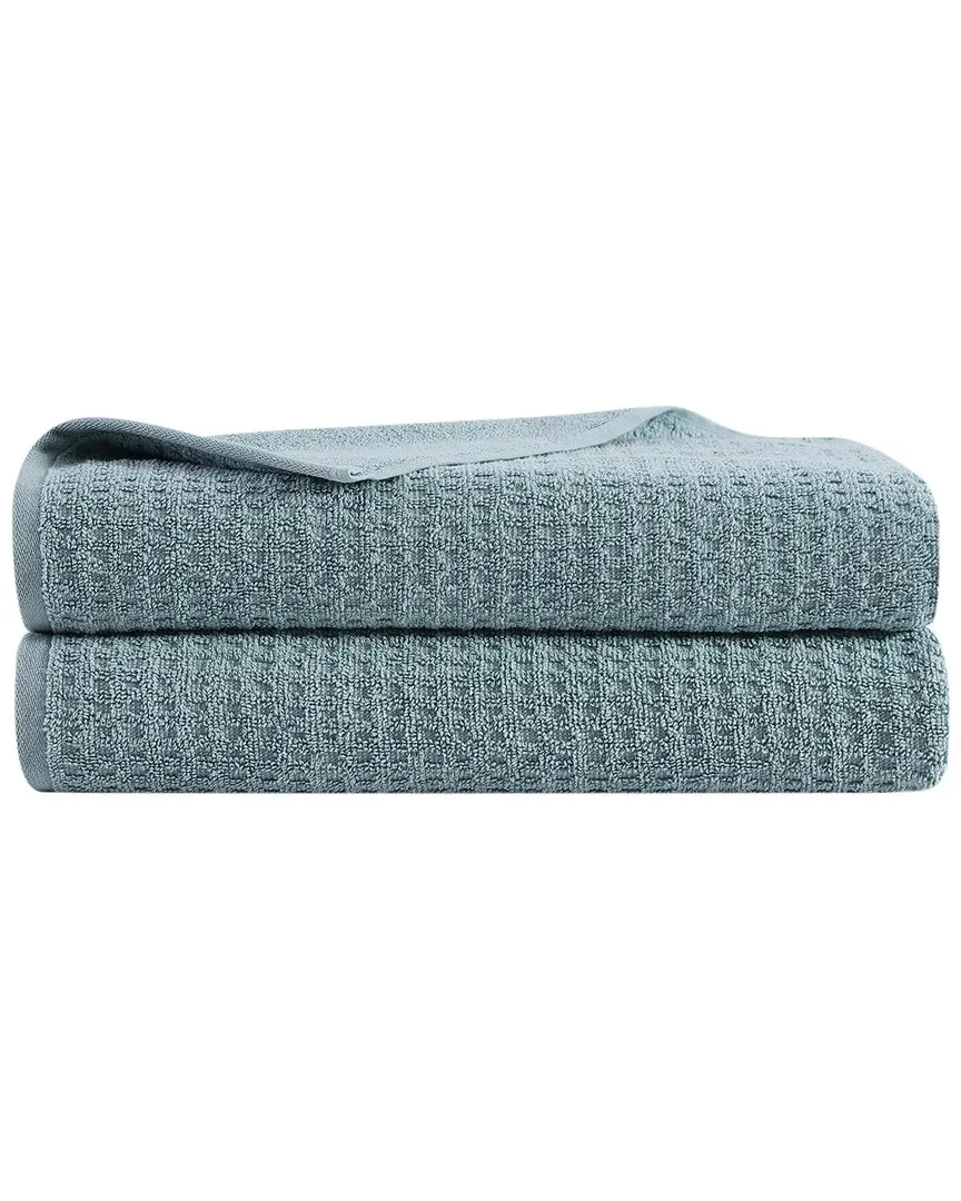 Northern Pacific Set of 2 Bath Towels - Blue, Cotton