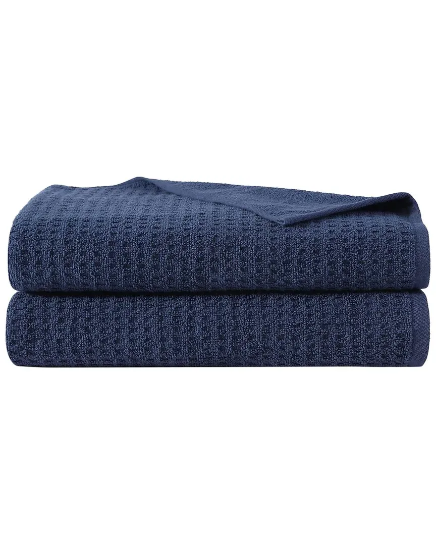Northern Pacific Set of 2 Bath Towels - Blue, Cotton