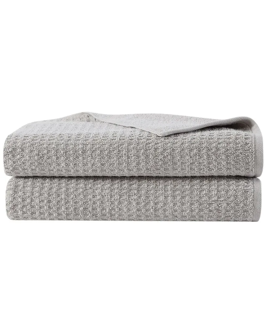 Northern Pacific Set of 2 Bath Towels - Grey, Cotton