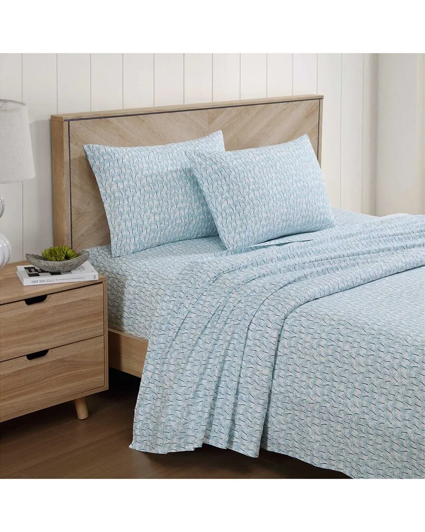 Palmtastic King Size Percale Sheet Set - Blue, Cotton