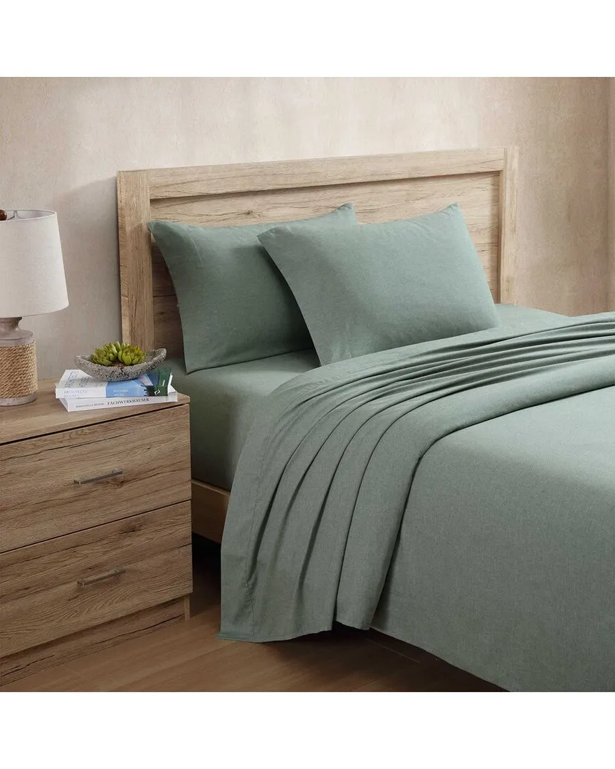 Paradise Twill Cotton Blend Sheet Set - Sea Glass Green