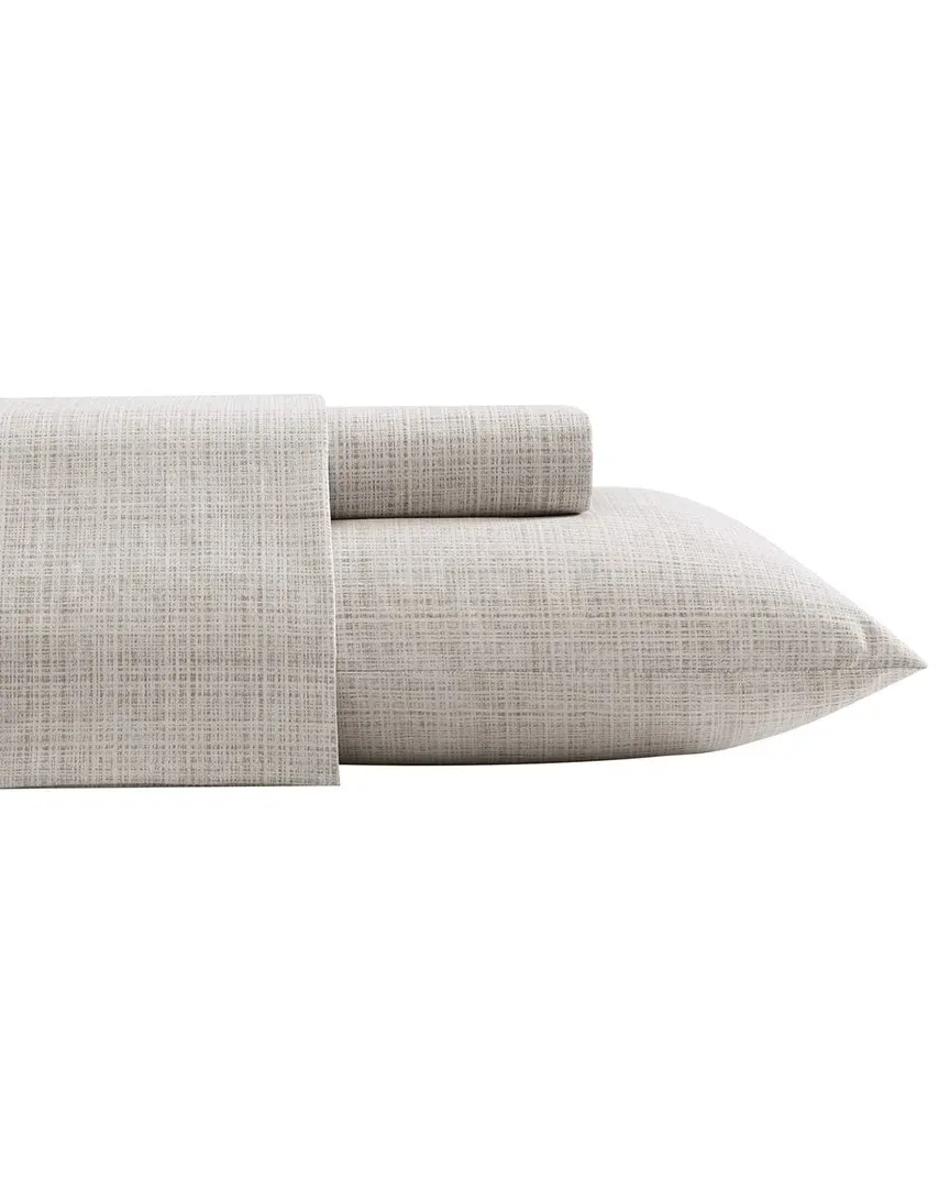 Raffia Percale Sheet Set - Khaki, Cotton