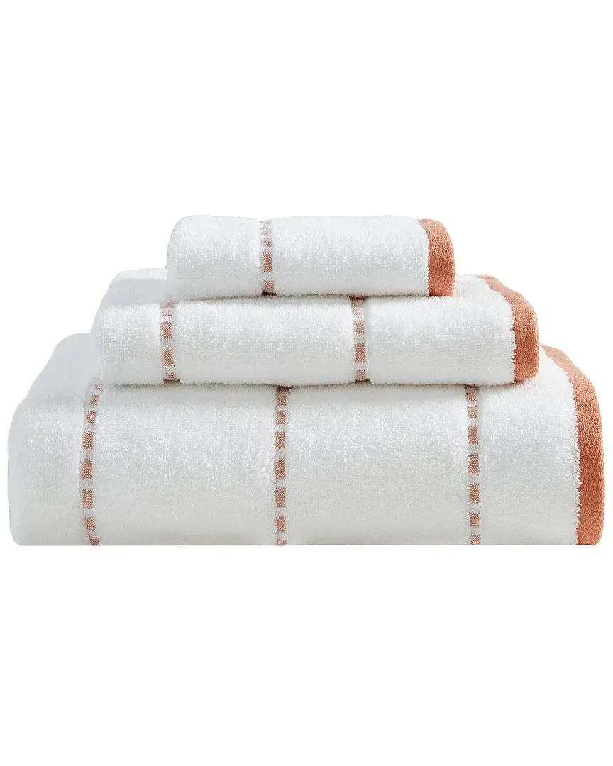 Ridley 3-Piece Towel Set - White/Clay, Cotton image