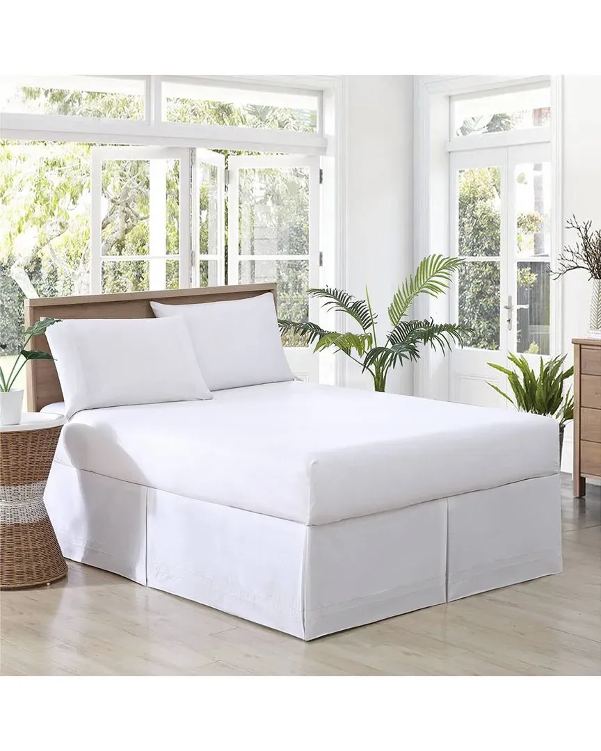 Tommy Bahama Pleated Bed Skirt - White, Cotton image