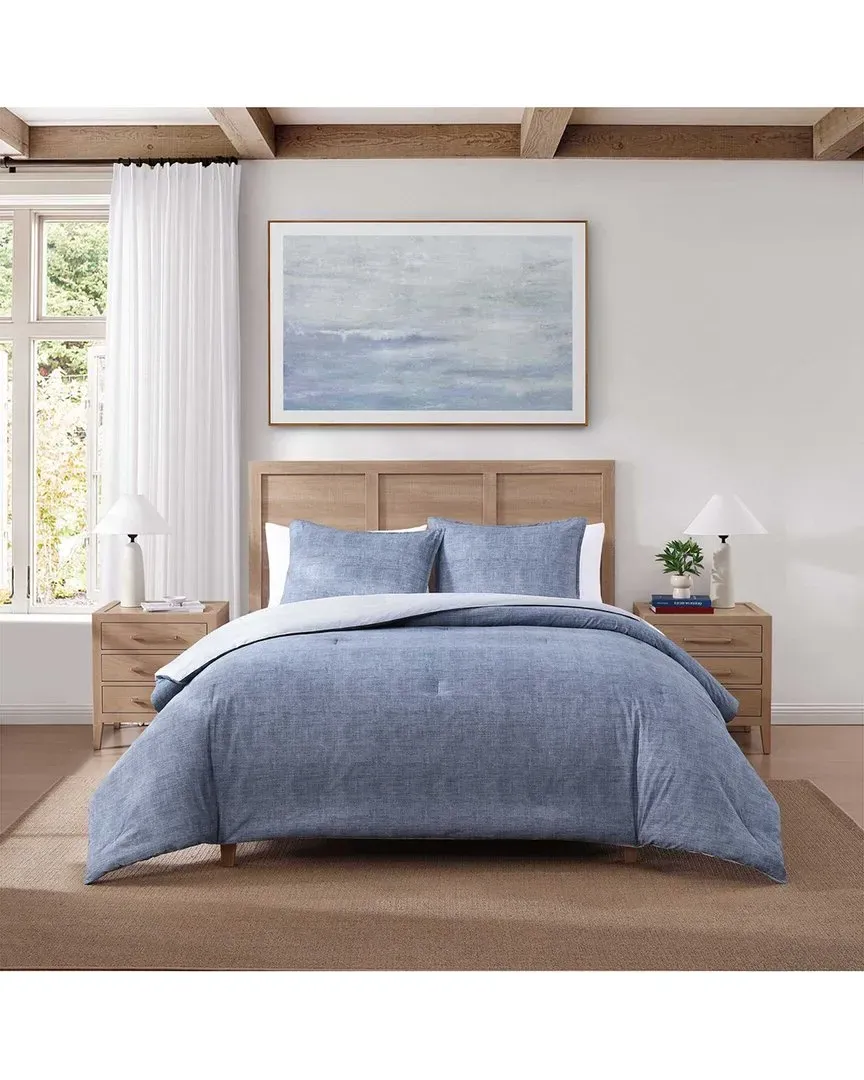 180 Thread Count Percale Comforter Set - Navy Blue, Cotton