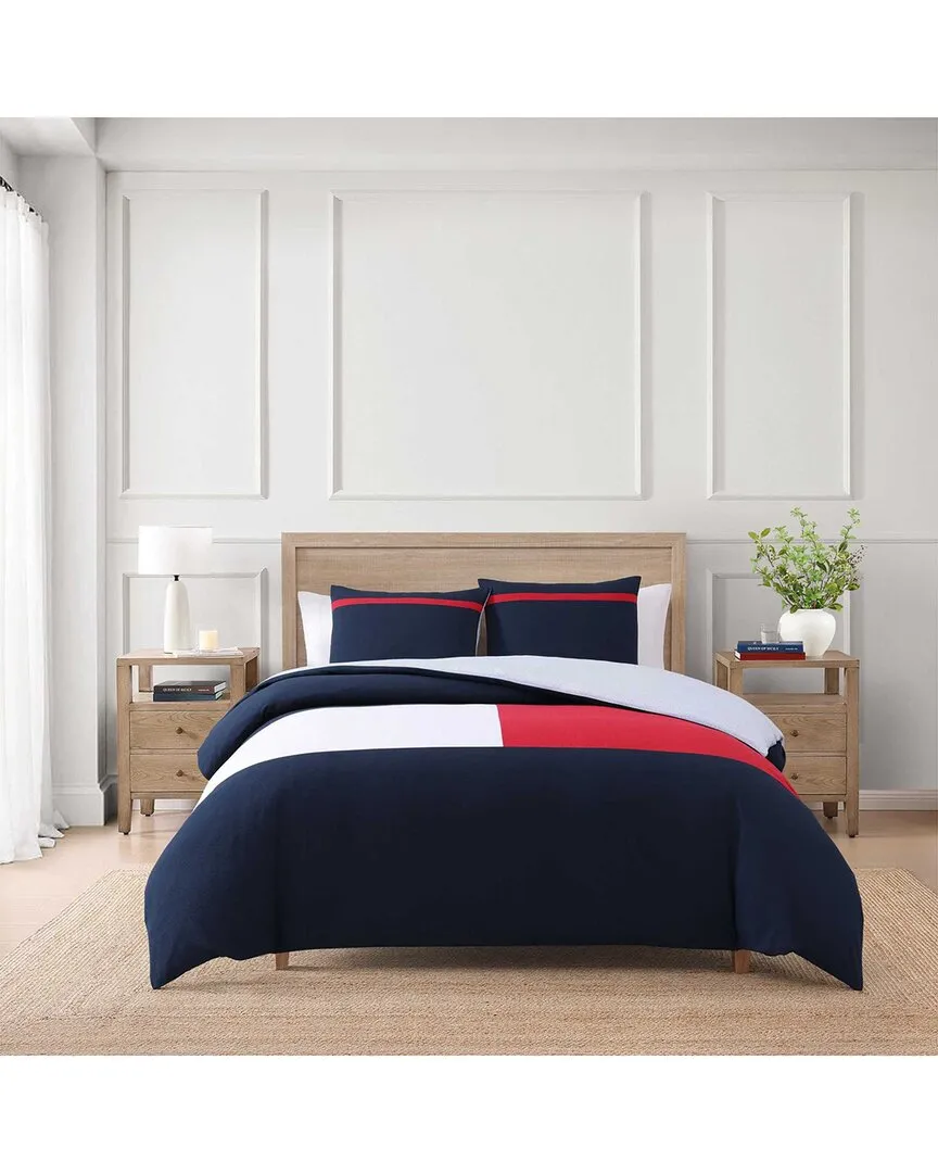 Th Iconic Anniversary Twin Comforter Set - Navy/Red/White image