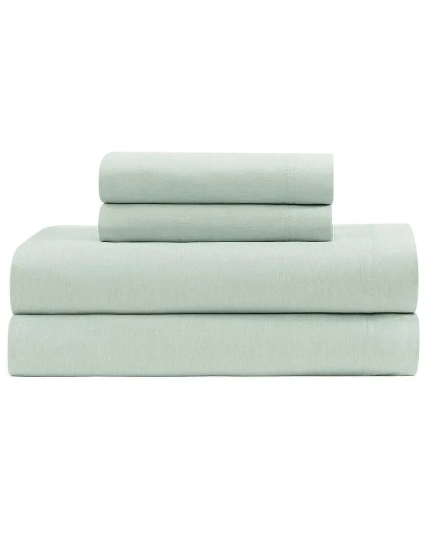 Washed Cotton Chambray Sheet Set - Green image