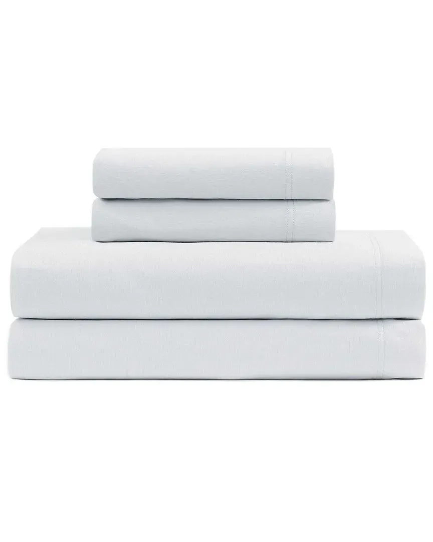 Washed Cotton Chambray Sheet Set - Light Blue