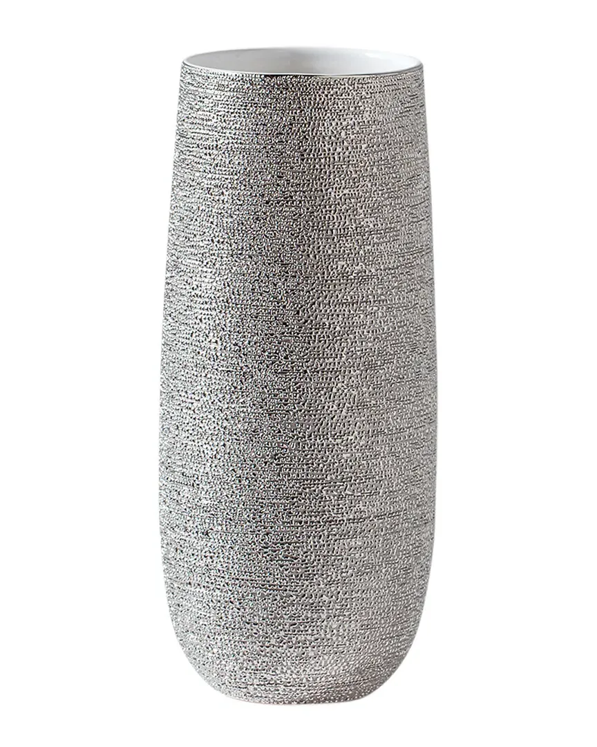 Torre & Tagus Brava Textured Vase - Silver image