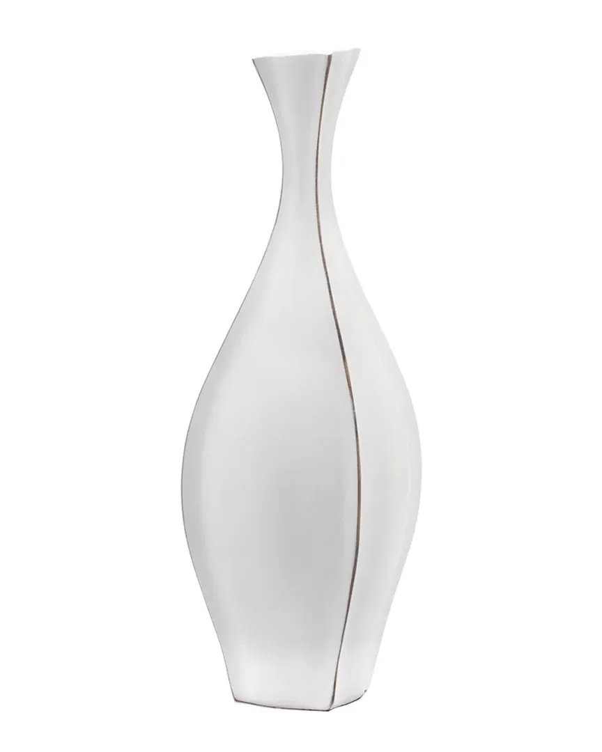 Whimsical Gourd Tall Vase - White, Resin