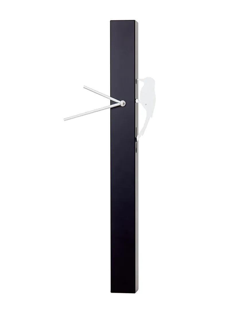 Woodpecker Motion Bird Clock - Black, Aluminum image