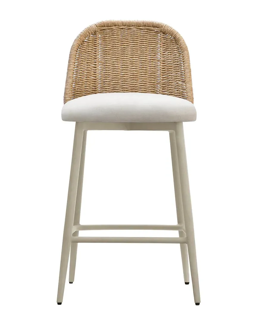 Alexa Outdoor Counter Stool - Cream, Wicker image