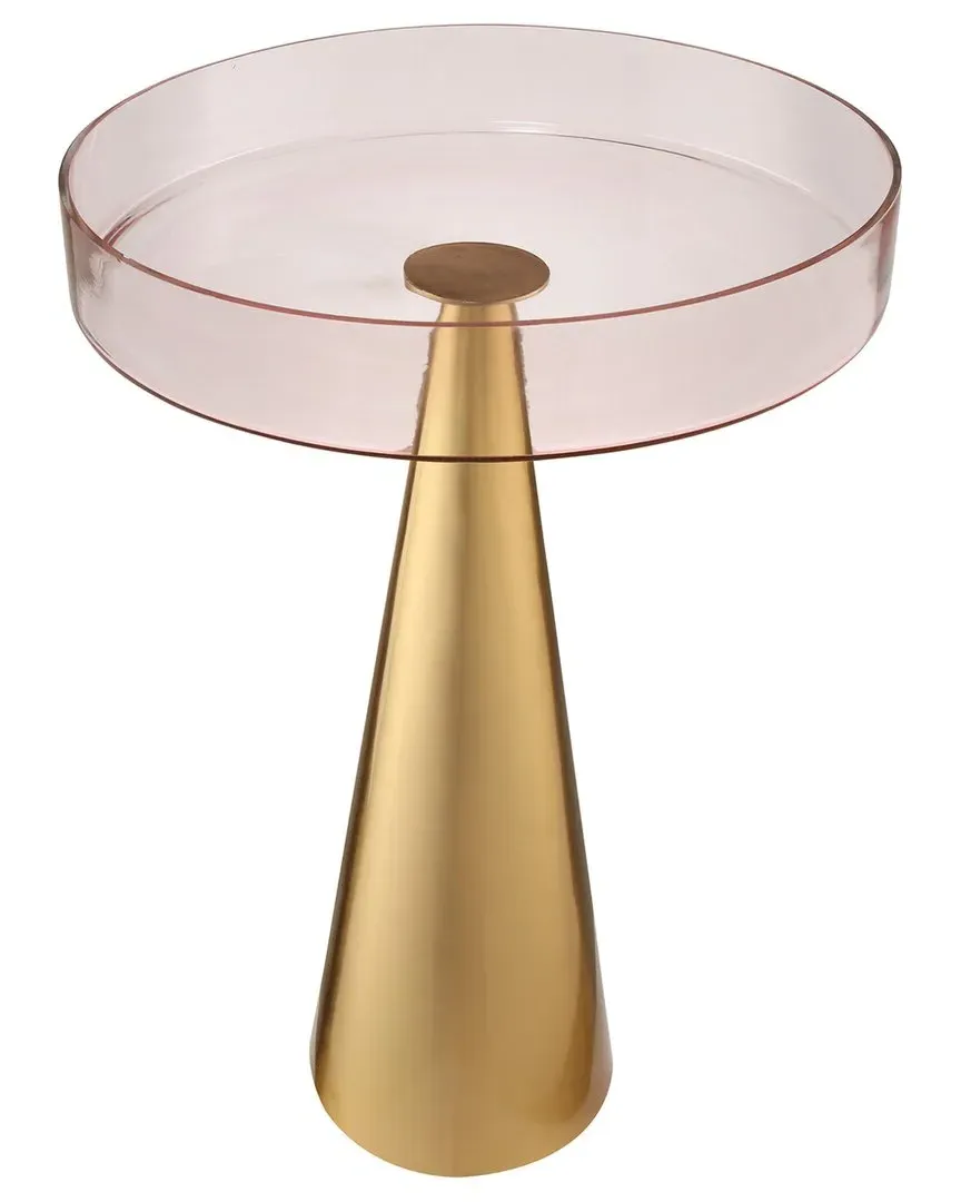 Alo Large Glass Side Table - Pink, Glass image