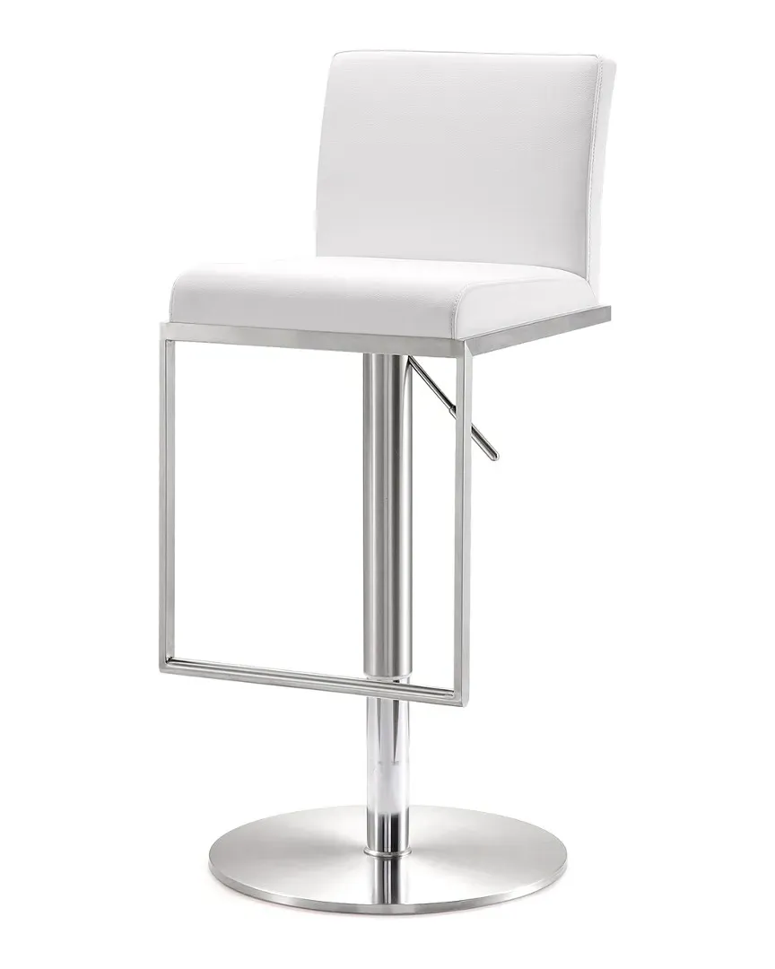 Amalfi Adjustable Barstool - White, Steel image