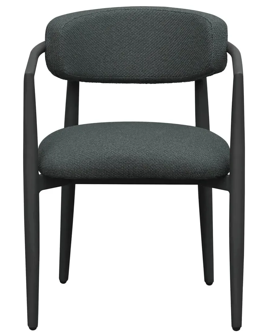 Annika Textured Outdoor Dining Arm Chair - Black