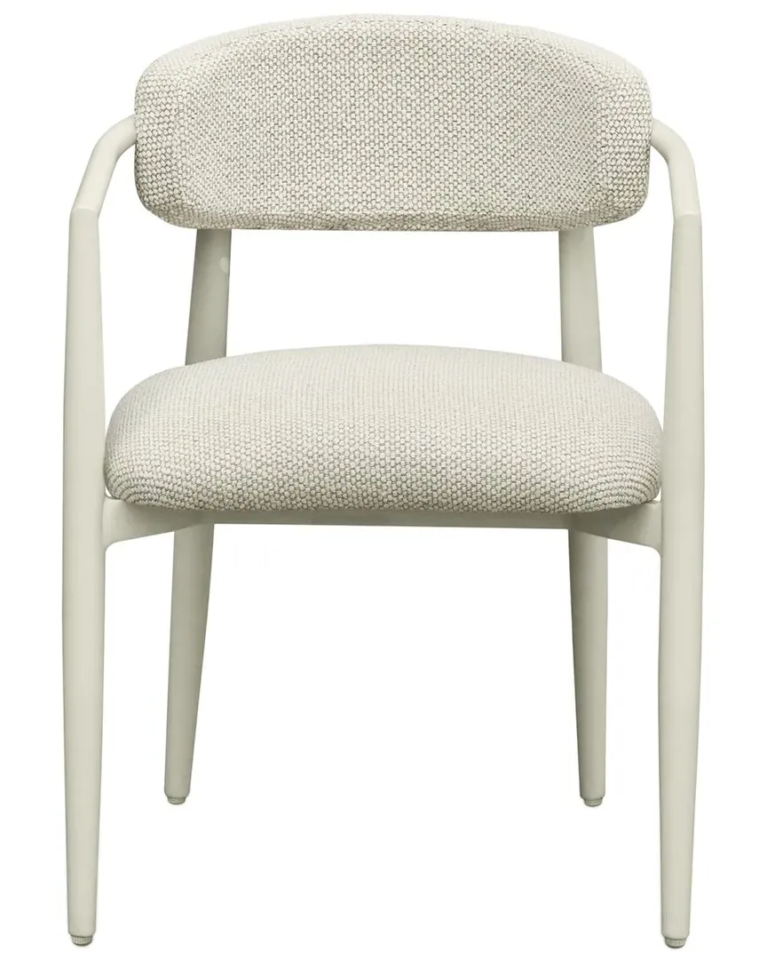 Annika Textured Outdoor Dining Arm Chair - Cream