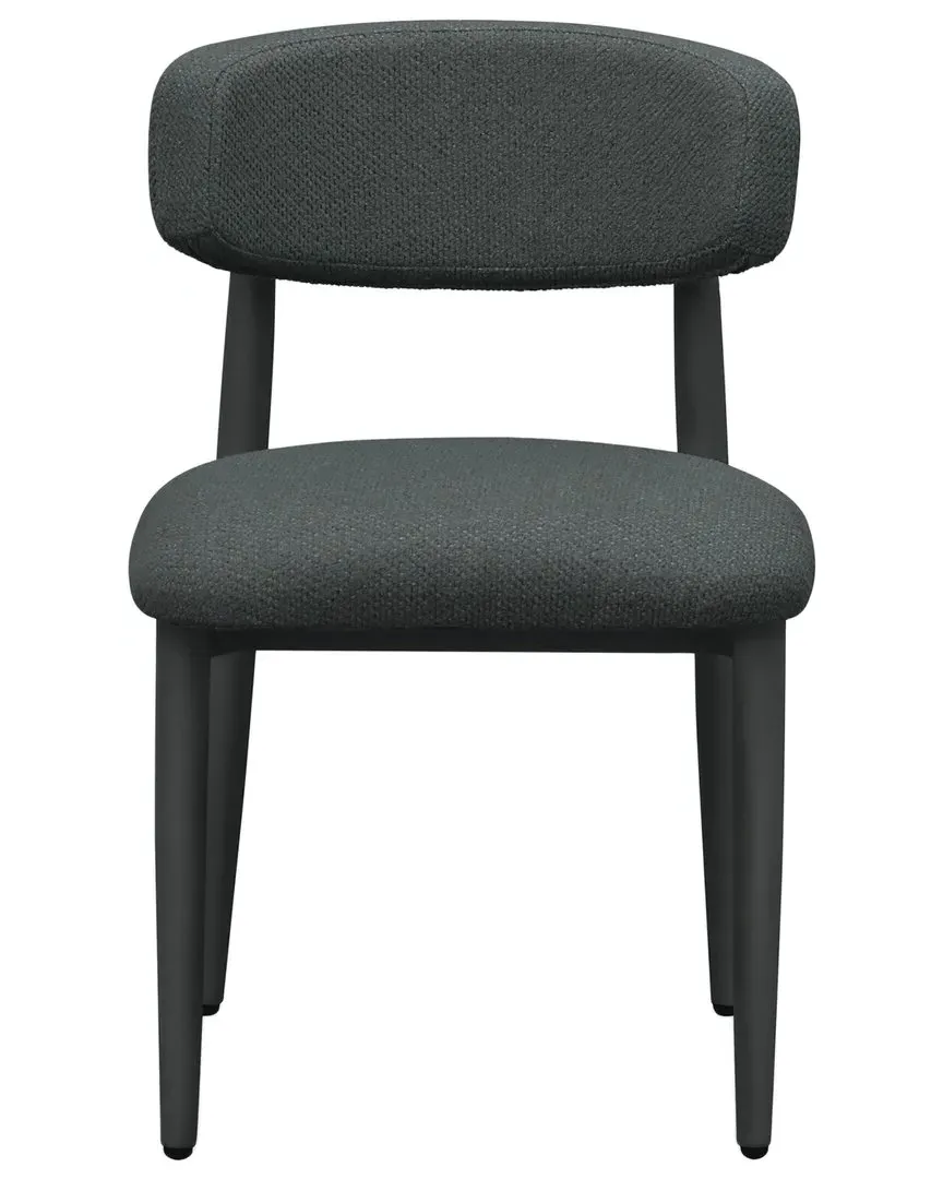 Annika Textured Outdoor Dining Side Chair - Black image