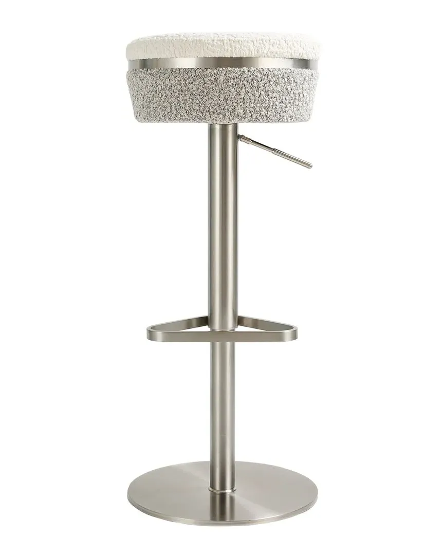 Astro Adjustable Stool - Grey, Boucle